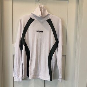 White and Black Long Sleeve Turtleneck